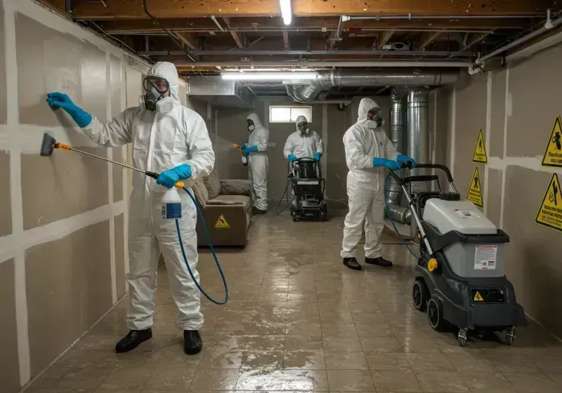 Basement Moisture Removal and Structural Drying process in Daviess County, MO